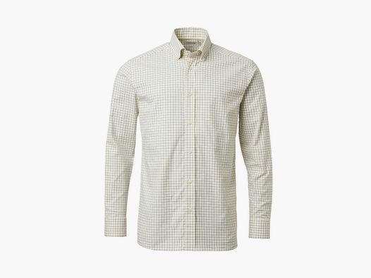 Chevalier Baron Shooting Fit Stretch Shirt Men's Highland Green Tattersall - XXXL