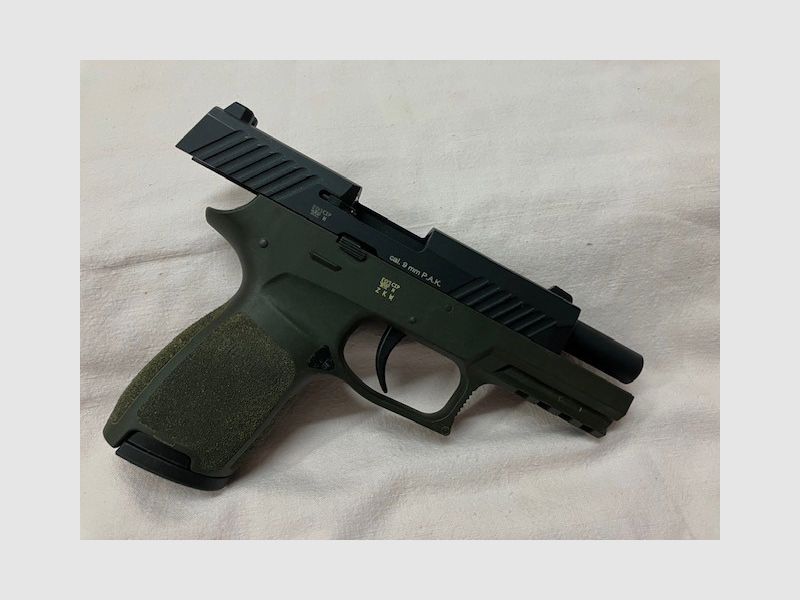 SIG SAUER P320 OD-GREEN, cal. 9mm P.A.K. PTB Nr. 1038