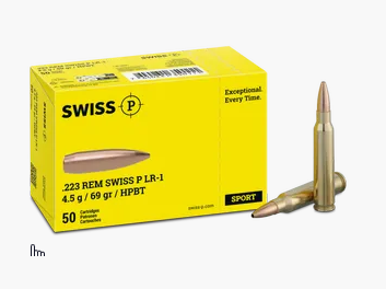 Swiss P .223 Rem HPBT LR-1 69gr/4.5g