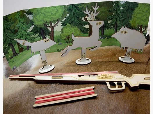 Fusil en bois Strasser RS Junior à 3 coups avec anneau en caoutchouc