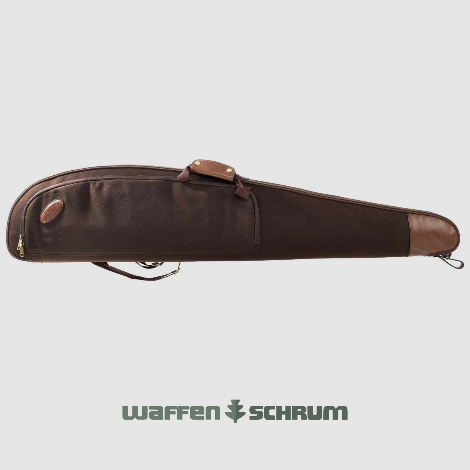 Mjoelner Hunting Rifle Case GEIR Loden 130cm - Brown with External Pocket and Fleece Padding