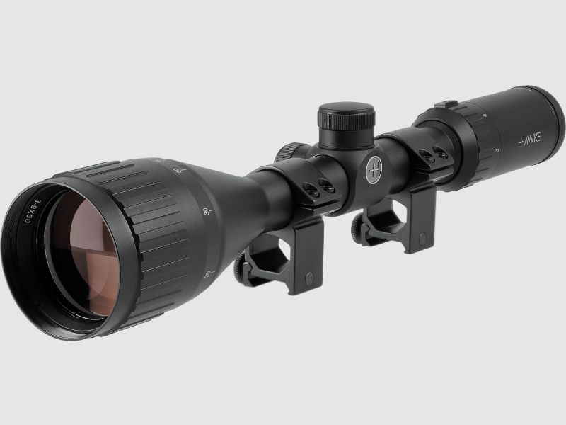 HAWKE Zielfernrohr Fast Mount 3-9x50 AO (Mil Dot) - 1/4 MOA – inkl. Montageringe Weaver/Picatinny