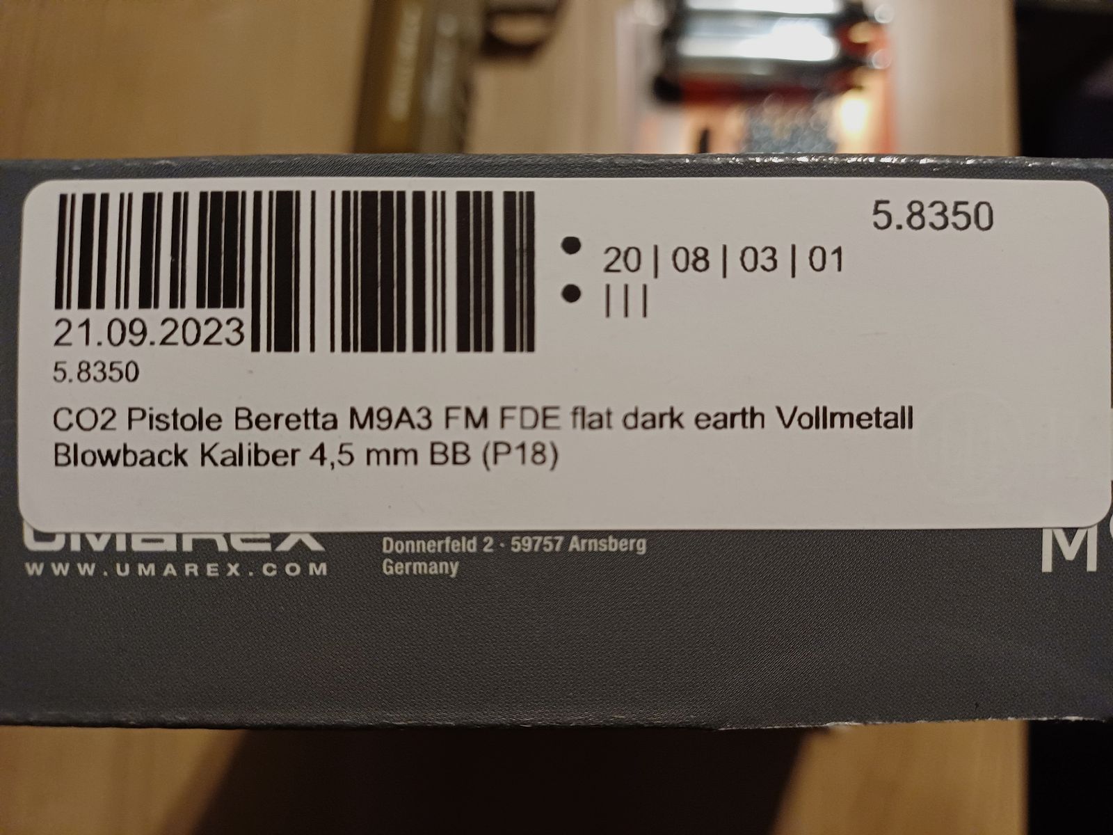 Beretta M9A3 FM FDE CO2 4,5mm BB Blowback Vollmetall met Red Dot Rotpuntkijker !