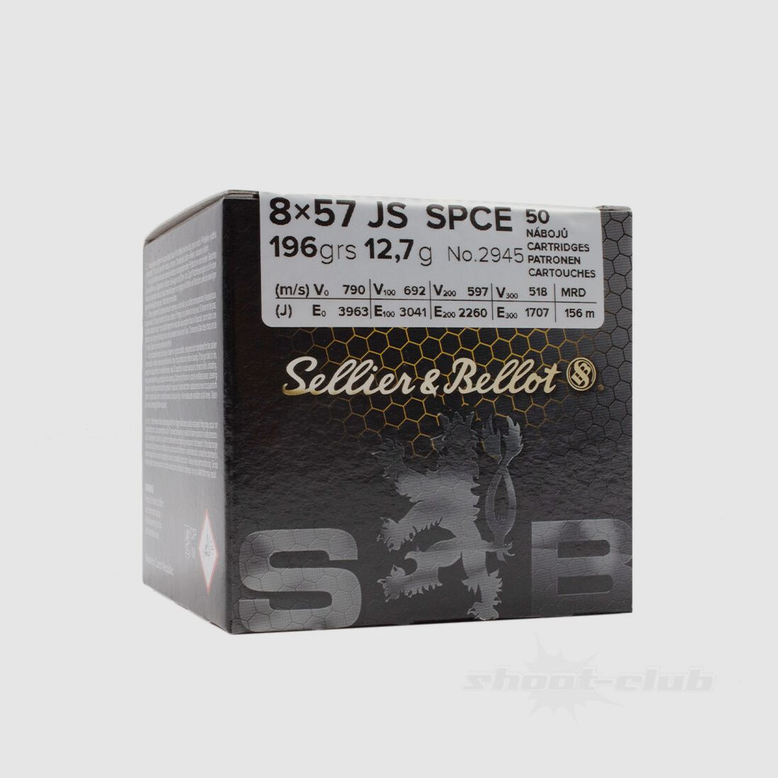 Sellier & Bellot SPCE 12,7g / 196gr - 50 sztuk 8x57JS