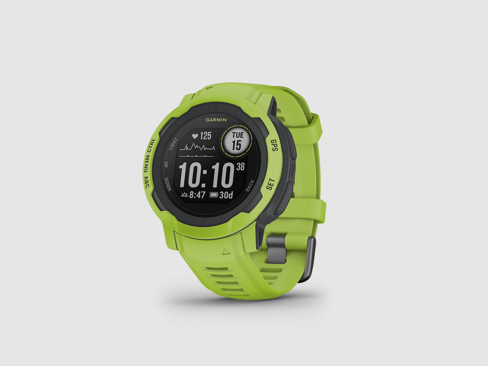 Garmin Instinct® 2 Cytryna z silikonowym wymiennym paskiem 22 mm, zdjęcie 1 z 9