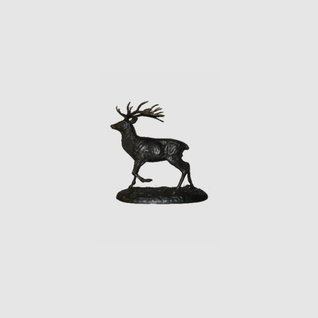 Lovergreen Bronzestatue Motiv Hirsch im Stillstand