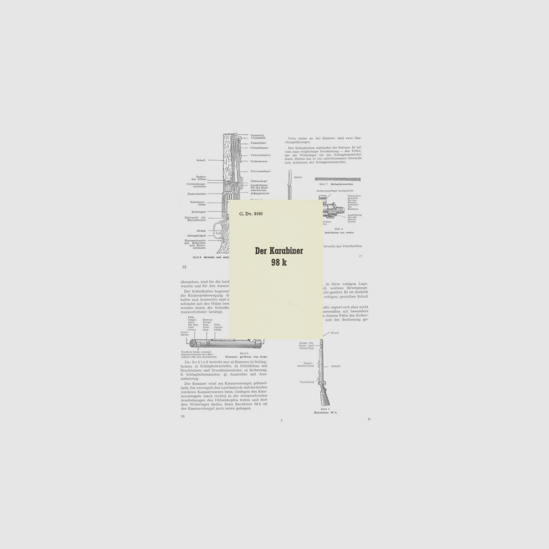 Nachdruck Bundesgrenzschutz-Dienstvorschrift Karabiner 98k
