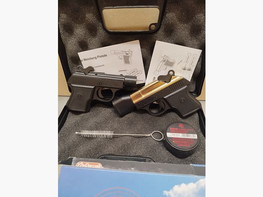 Record B1S Pistole Gold 6mm Flobert & Record Weinberg Pistole schwarz 6mm Flobert + Munition!!