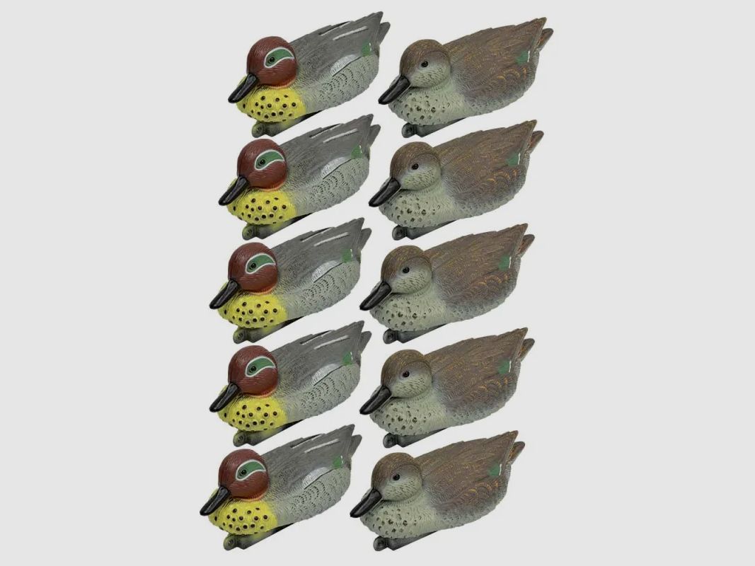 Pack mit 5 männlichen und 5 weiblichen Stockenten, Bild 1 von 2