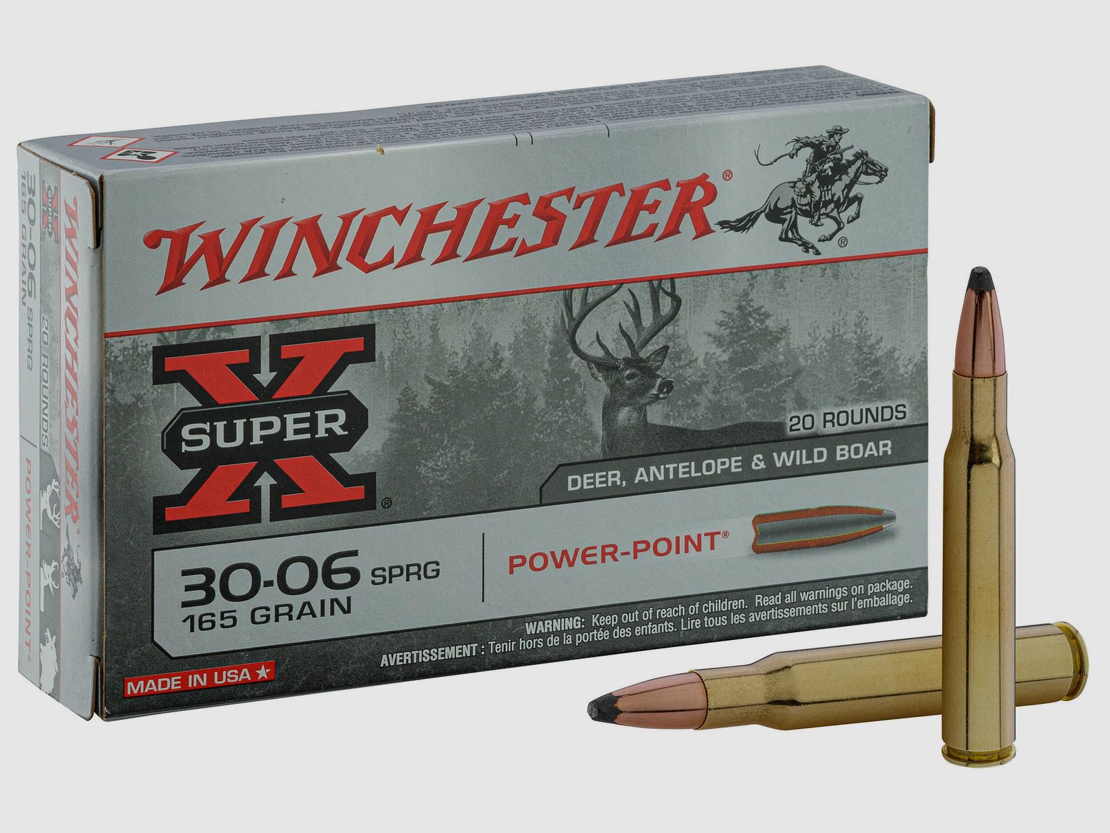 Winchester Power Point Jachtpatronen Kaliber 30.06, afbeelding 2 van 8