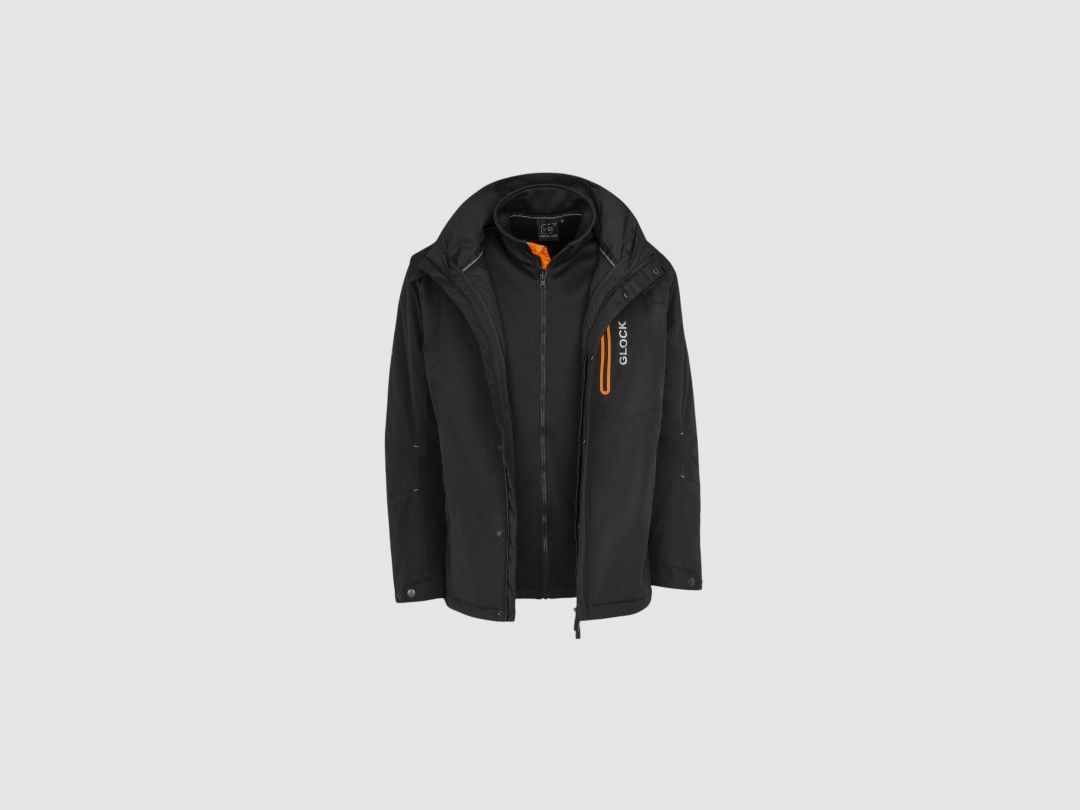 GLOCK 2-in-1-mantel en jas PERFECTION BLACK maat XL, afbeelding 1 van 4