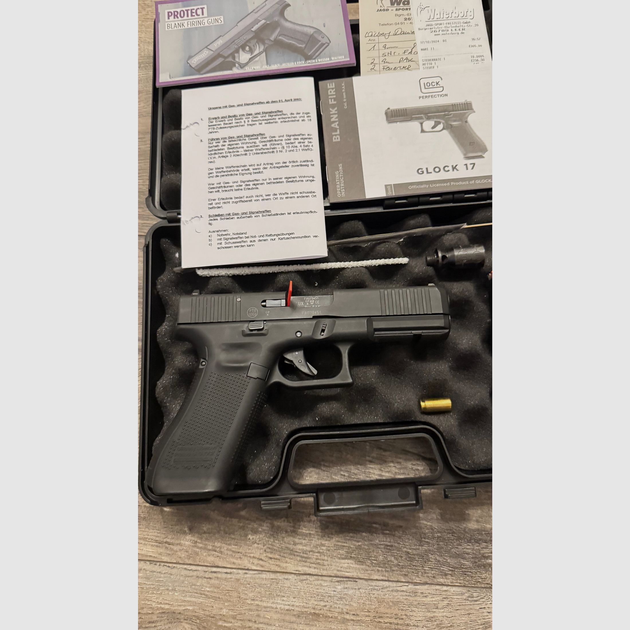 Glock 17 Gen5 9mm P.A.K als nieuw met factuur en origineel accessoire