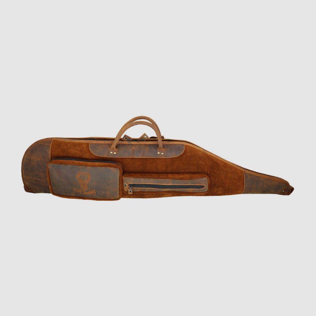 Nobil Hunting Leder Futteral 130cm in braun, handgenäht