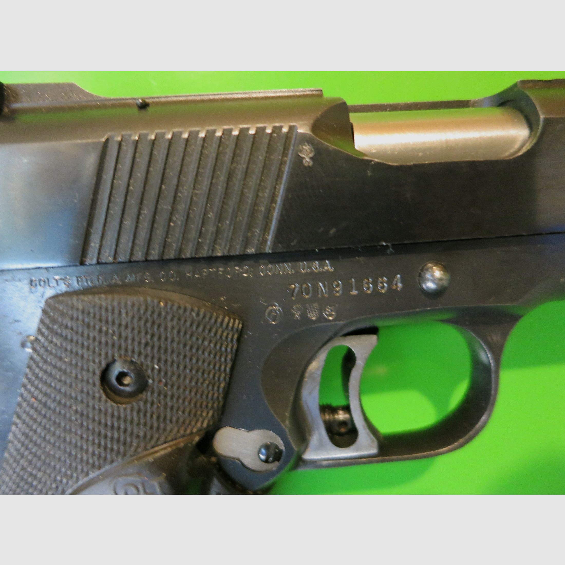 Colt Pistole 1911 National Match Gold Cup; Wilson-Lauf 5" mit Kompensator, .45ACP       #74-