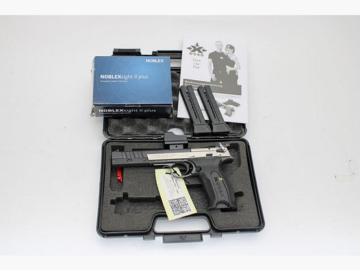 Pistole Hämmerli X-esse IPSC Kal. .22lr mit 3 Magazinen und Noblex sight II .22lr