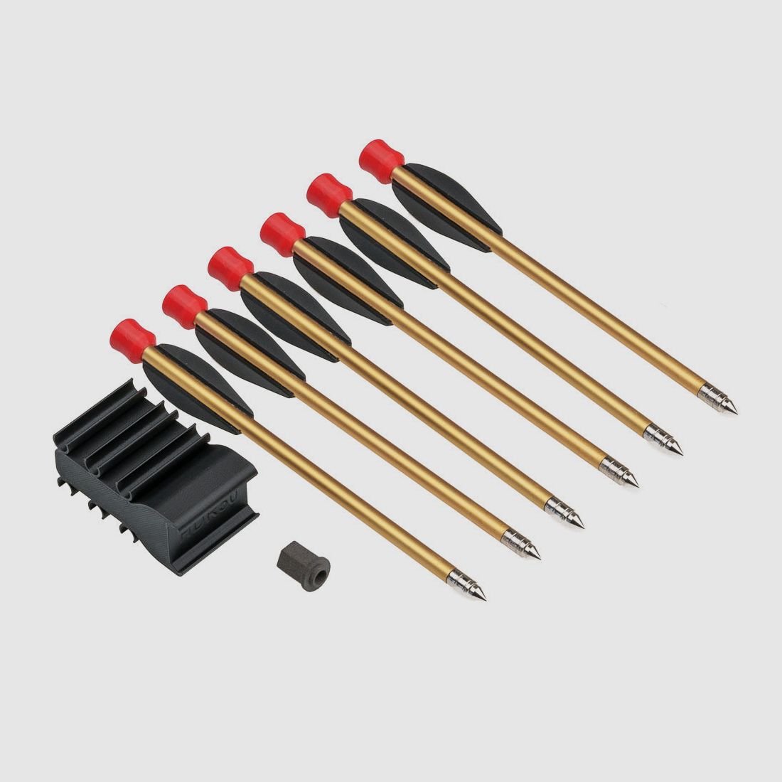 BUNDLE | ARROW HOLDER | Pijlhouder + 6 pijlen | ROOD of Zwart | T4E TR50 HDR50