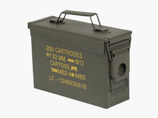 US AMMO STEEL BOX - .30 CAL - OLIV