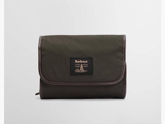 Barbour Wax Hanging Washbag Olive