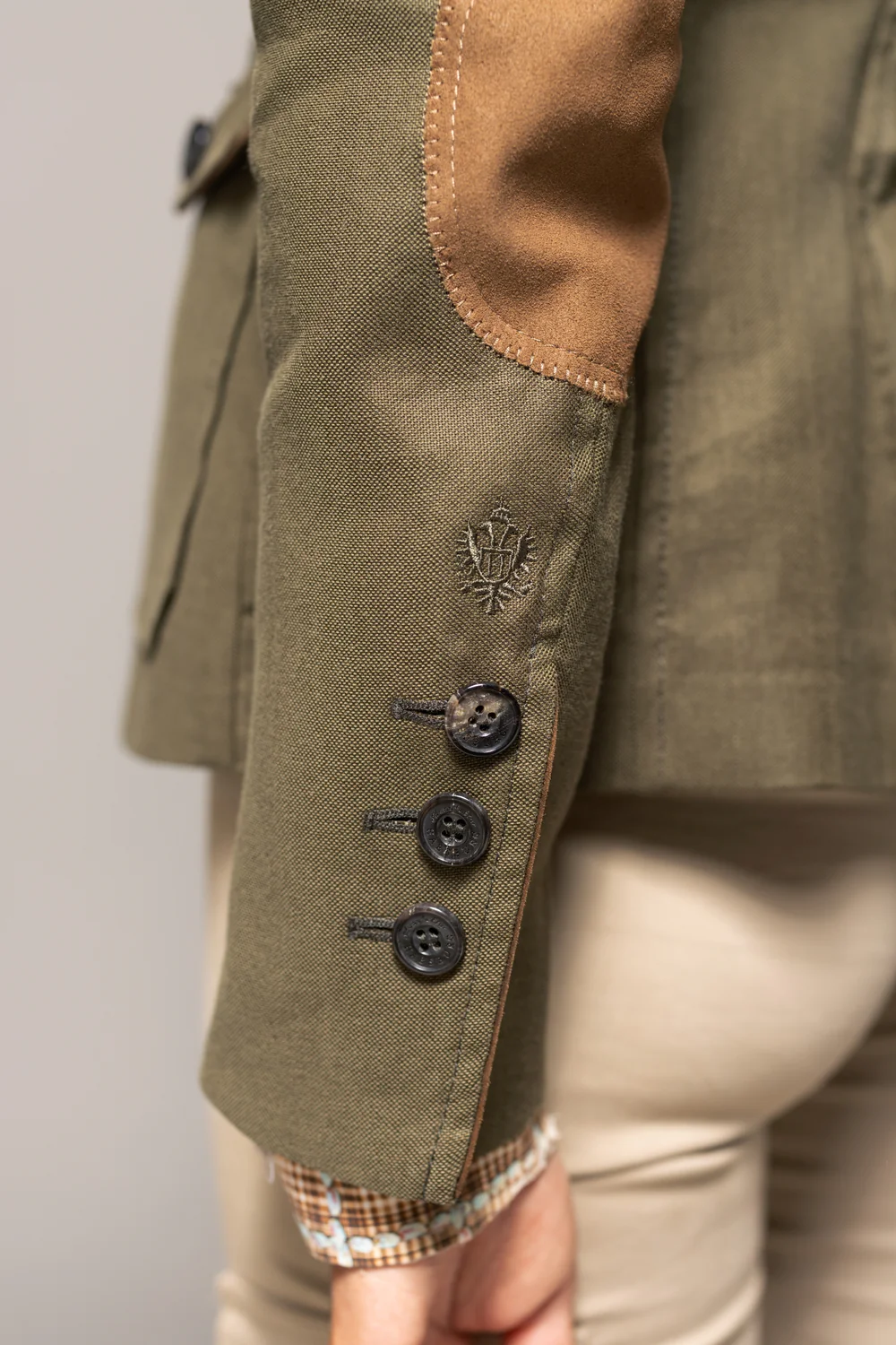 Habsburg Jacke Aschach Panama Fluid Stretch in Grün, Bild 4 von 7