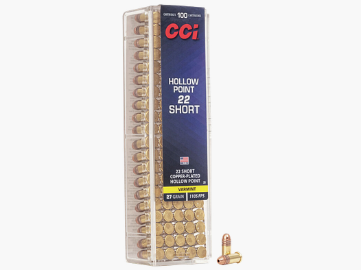 CCI – .22short SHORT CP-HP 27gr / 100pcs.