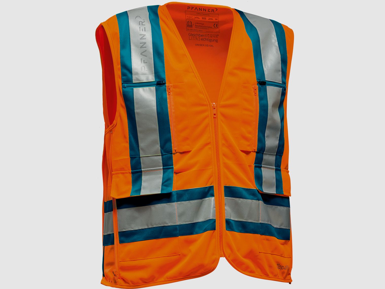 Gilet di sicurezza Pfanner Zipp4Fit® EN 20471, immagine 3 di 7