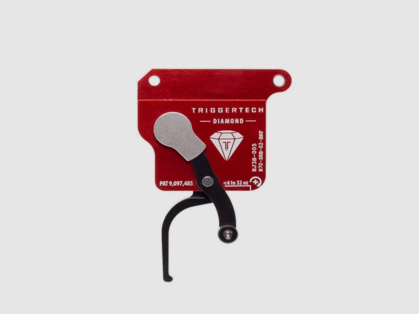 TRIGGERTECH Rem700 Diamond Bottom Safety – Rechts – Ohne Verschlussfreigabe – Gerade Flach (PVD Schwarz), Bild 1 von 4