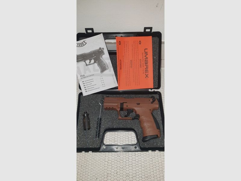 Walther Chocolate P22Q P 22 Q P22 9mm PAK Schreckschuss SRS Pistole Gas Schreckschusspistole