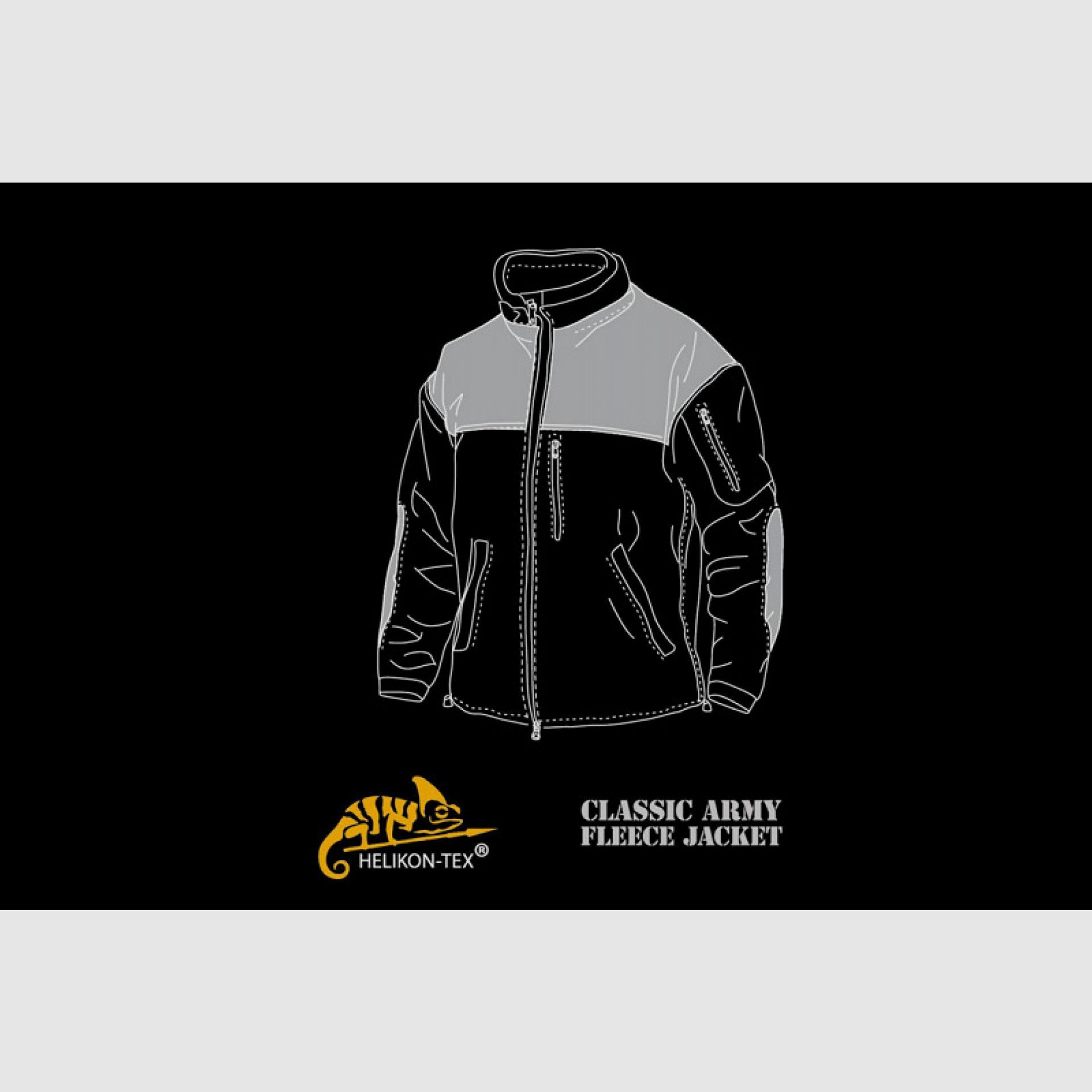 Polar Classic Army Fleecejacke – oliv/schwarz, Bild 2 von 3