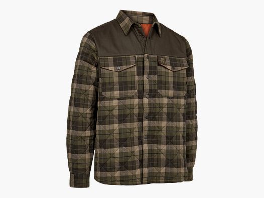 Deerhunter Elbert Giacca a Camicia Imbottita Uomo Verde Check L