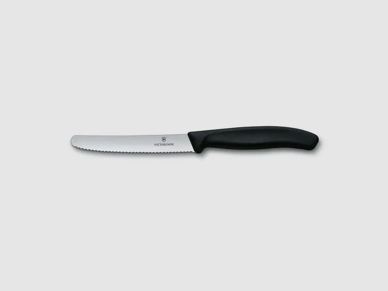 Victorinox Tomatenmesser Swiss Classic schwarz Fahrtenmesser-Bowie