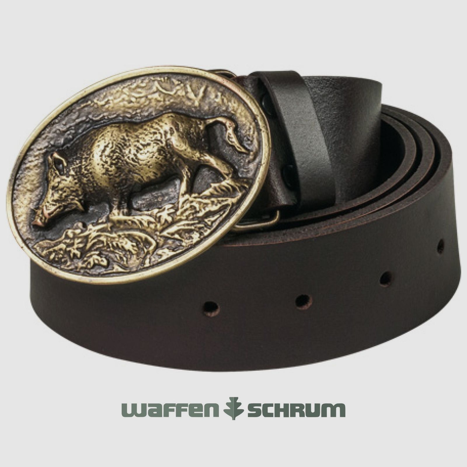 Fritzmann Ledergürtel Keiler Braun