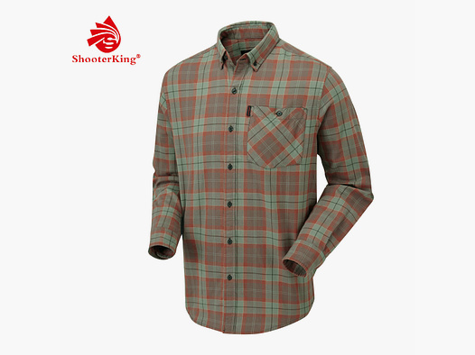 Shooterking Hemd Forest Mist grün/orange 3XL
