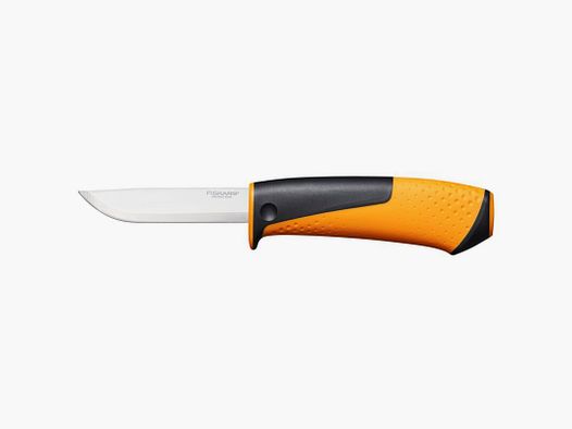 Fiskars Universalmesser mit Schleifstein orange