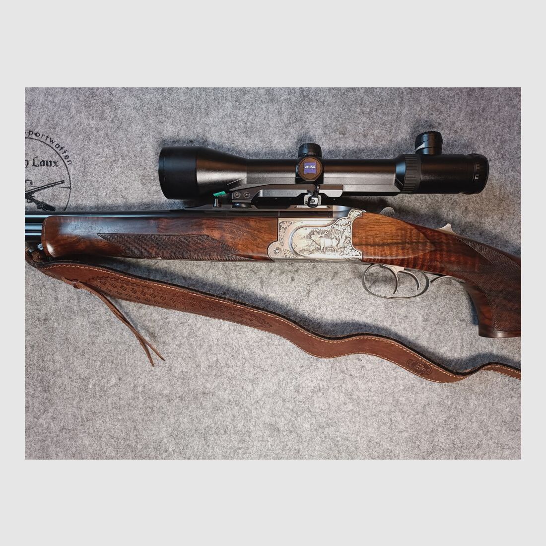 Krieghoff Ulm Ultra TS Zeiss Variopoint 2,5-10x50 calcio a pompa* RH con occhio sinistro