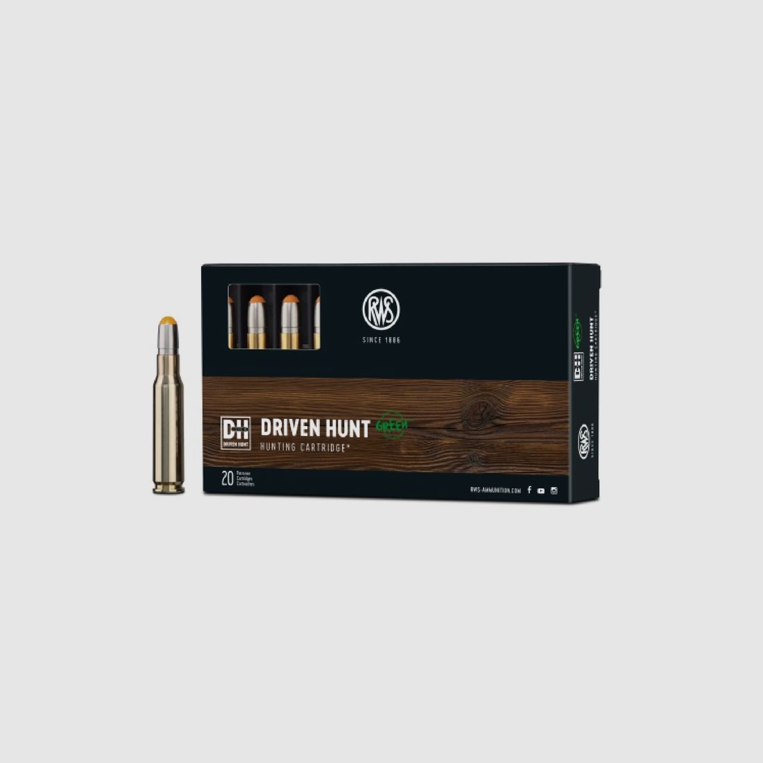 RWS .308 Caccia Guidata Verde 165gr Deformazione 20 Colpi