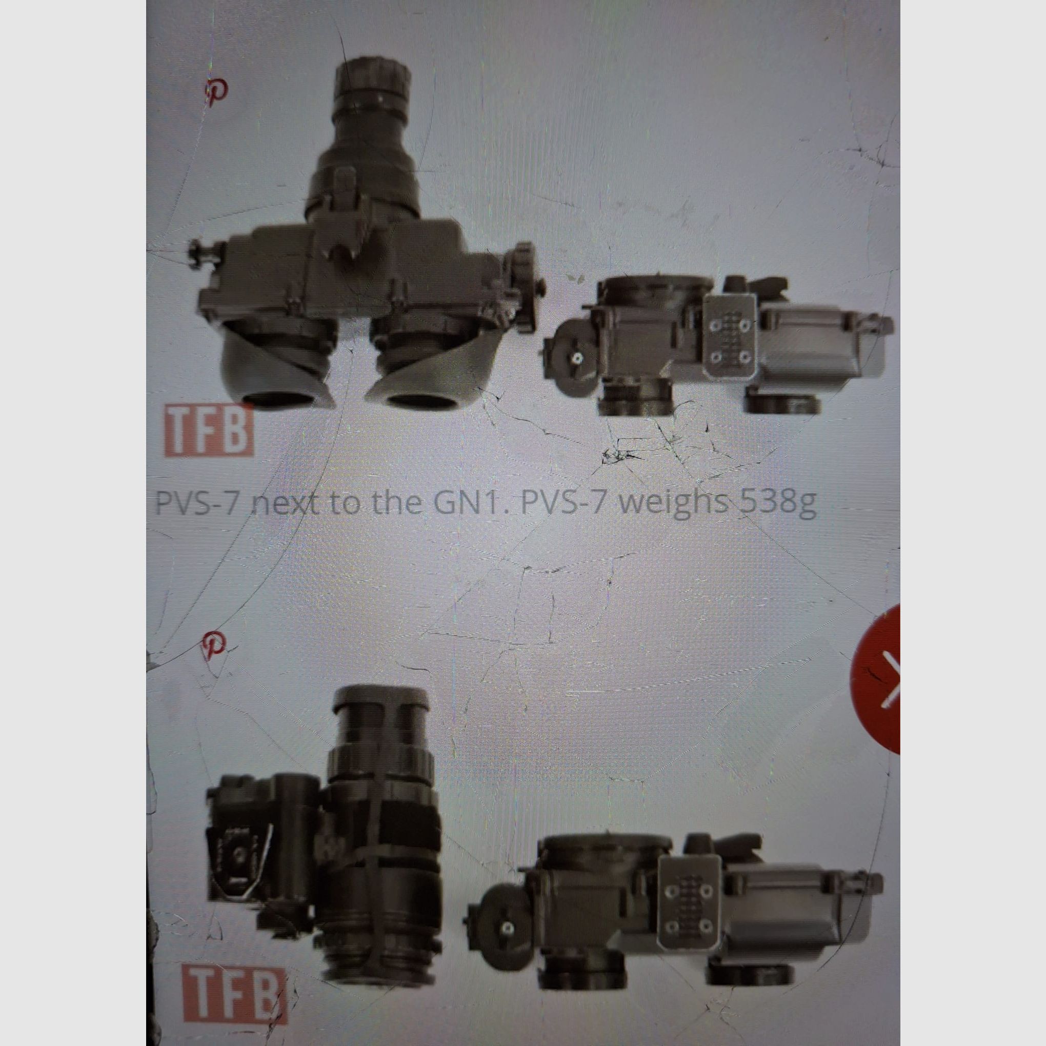 Night vision device residual light amplifier with helmet mount and carrying cap, so for wearing without a helmet