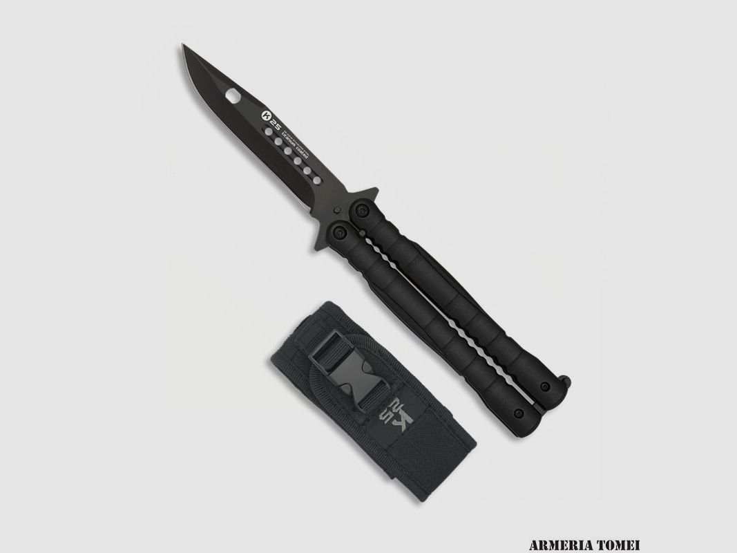 Knife – RUI K25 02131 Balisong Black Handle Blade 10.3 cm