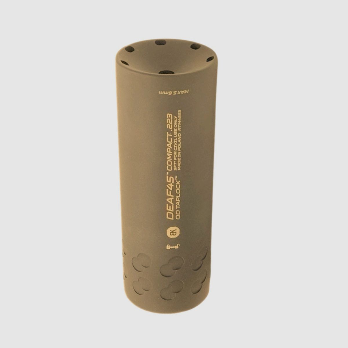 BK Precise - Modérateur de son Deaf45 Compact Taplock - Troy Coyote Tan - .223Rem