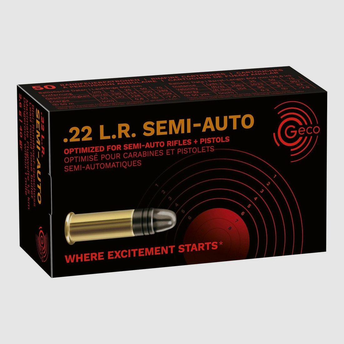 .22 lfb. Semi-Auto Blei Rundkopf 2,6g/40grs.