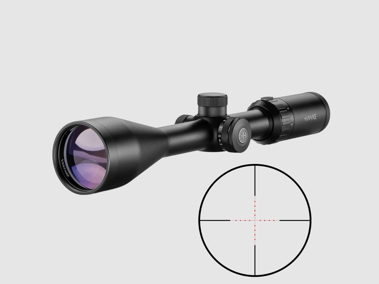 Hawke Vantage 4-12x50 MIL DOT IR Zielfernrohr - Schnellfokus - Absehenbeleuchtung