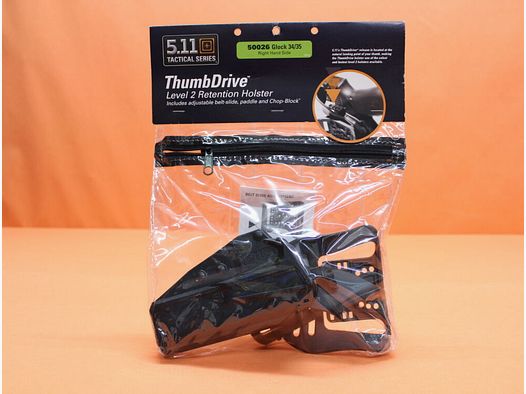 5.11 5.11 ThumbDrive Holster (50026) 019 Black: Glock 34/35 right-hand black