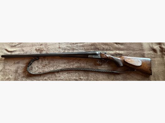 Doppelflinte Sauer&Sohn Suhl Kal. 16/70 mit schönen Ledergewehrriemen 