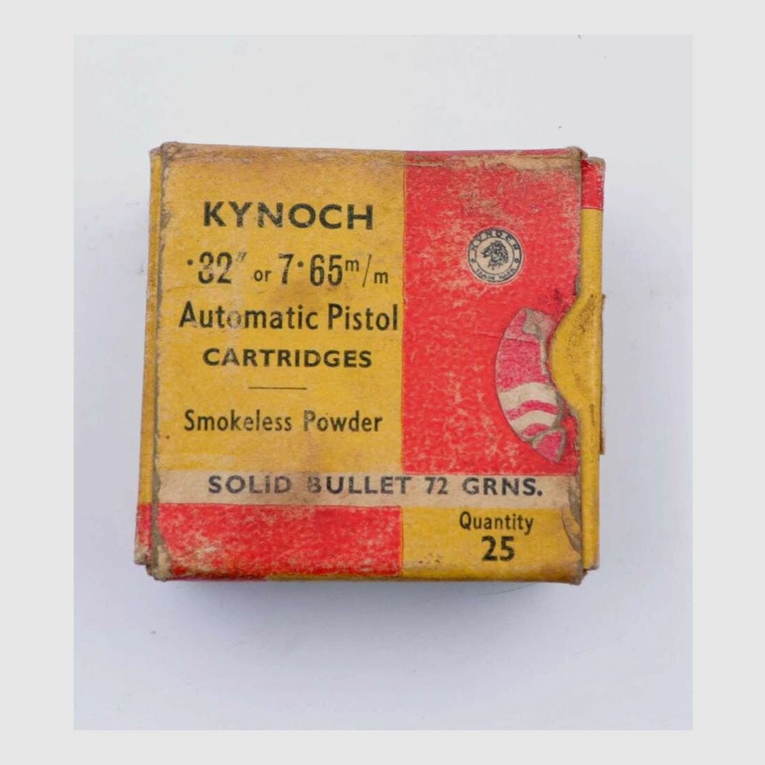 Kynoch, England Pistol Ammunition 7.65mm Browning/.32ACP
