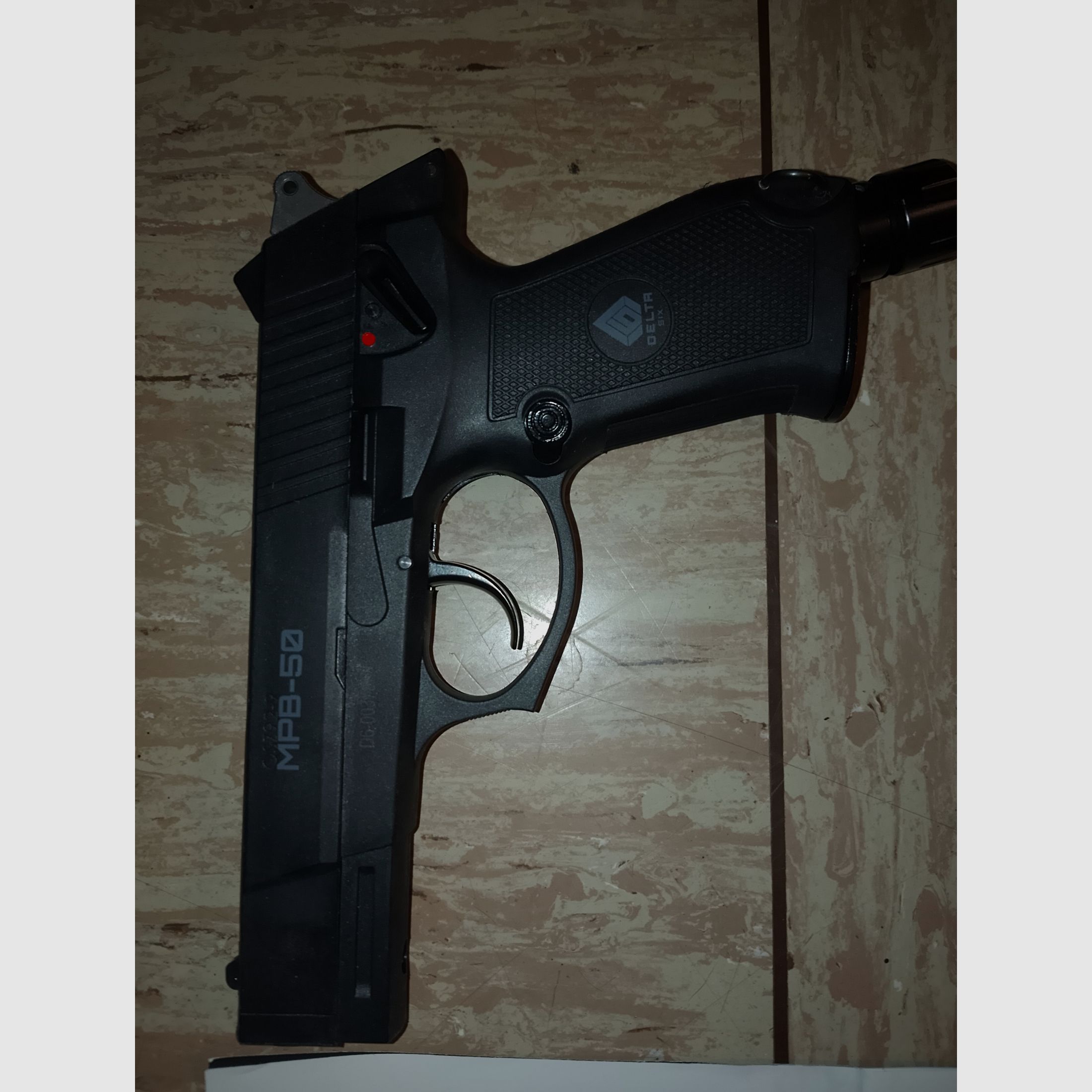 Delta Six MPB-50 CO2 pistol RAM marker cal .50 paintball gun with accessories rubber balls steel core balls 2nd magazine new!