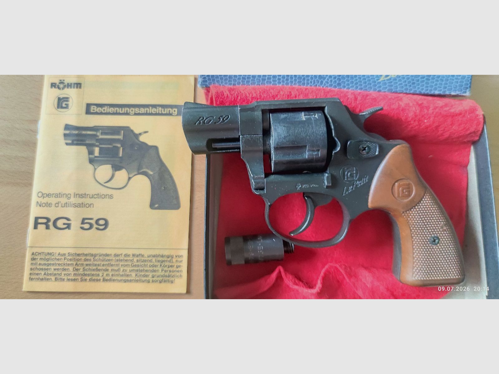 Oryginalny Röhm RG 59 PTB 527, 9 mm RK