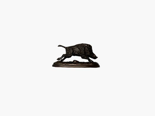 Lovergreen Bronzestatue Motiv Wildschwein im Galopp