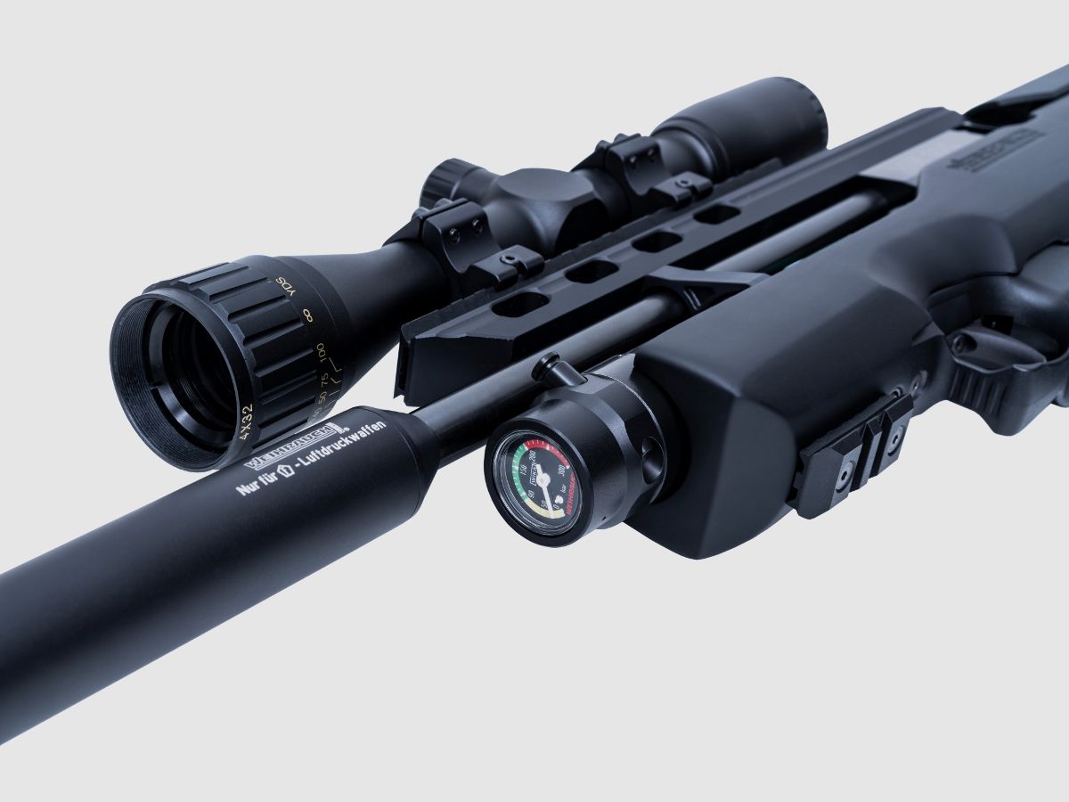 Pressluftgewehr Weihrauch HW 100 Bullpup Carbine Synthetikschaft SchalldĂ¤mpfer Kaliber 4,5 mm (P18)