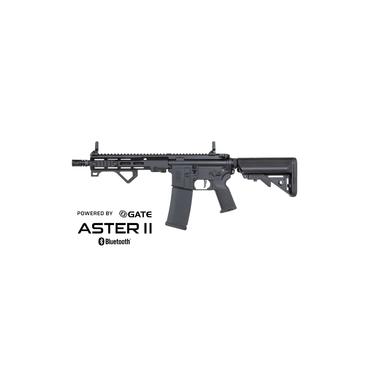 SA M4 CQB M-LOK (SA-P23 PRIME™ Aster II ETU BLDC™) Fucile Airsoft Libero da 18 - Nero -F-