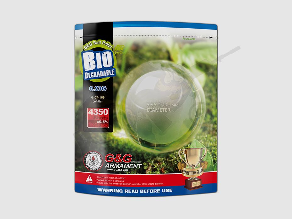 G&G Bio Precision Airsoft 0.23g (4.350 Stück) diameter 5,95mm - Weiß