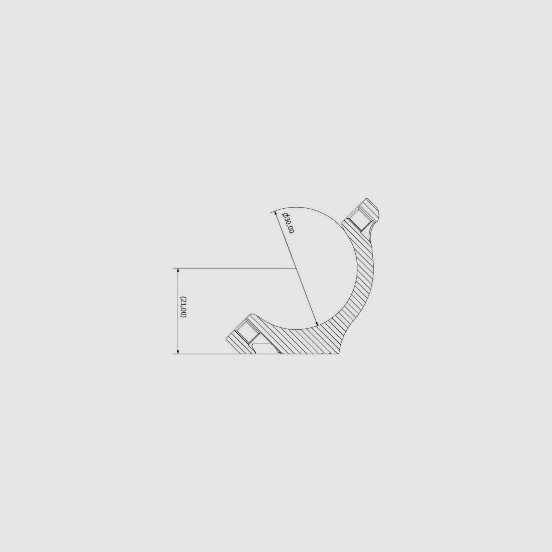 Spuhr HS30-21A SAKO Optilock Aesthetic Pierścienie Ø30mm H21mm/0.83"., zdjęcie 3 z 4